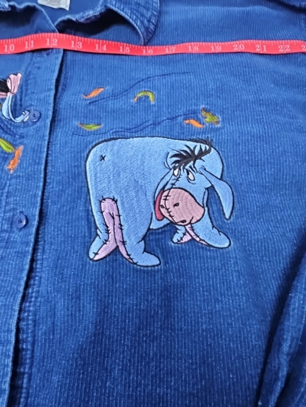 Blue Winnie the Pooh & Eeyore Corduroy Women's Button-down - Picture 8 of 11